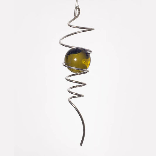 Windspinner spiral tail amber RVS, 47 cm