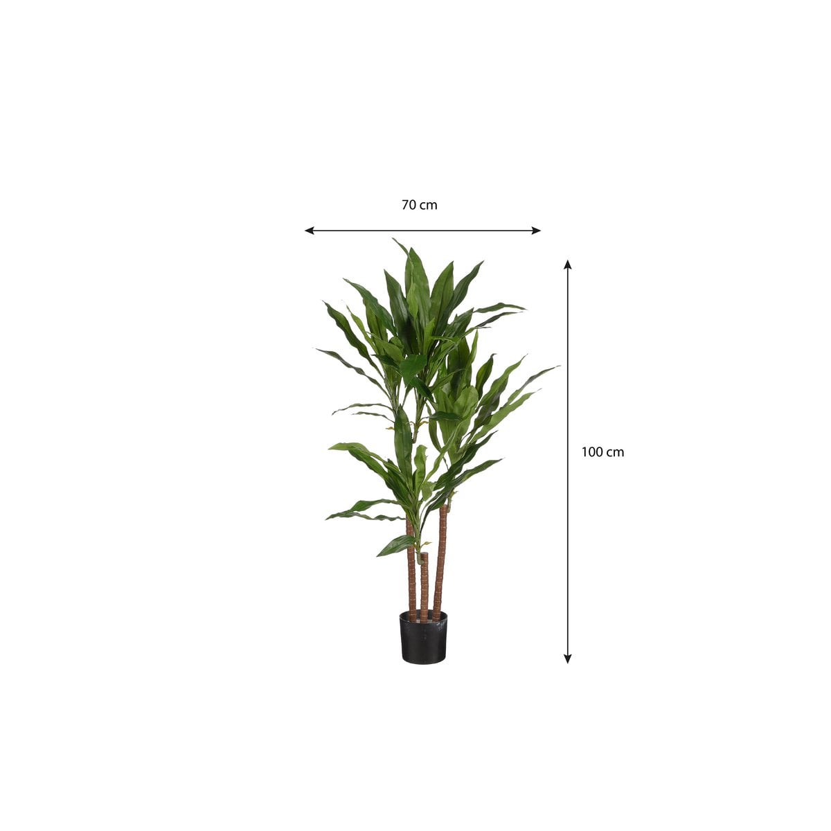 Dracaena kunstplant, 100 cm