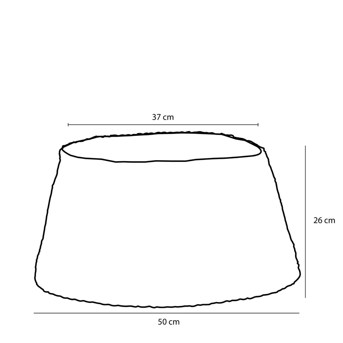 Kerstboomrok van zeegras met blauwe accenten, H26 × Ø 50 cm