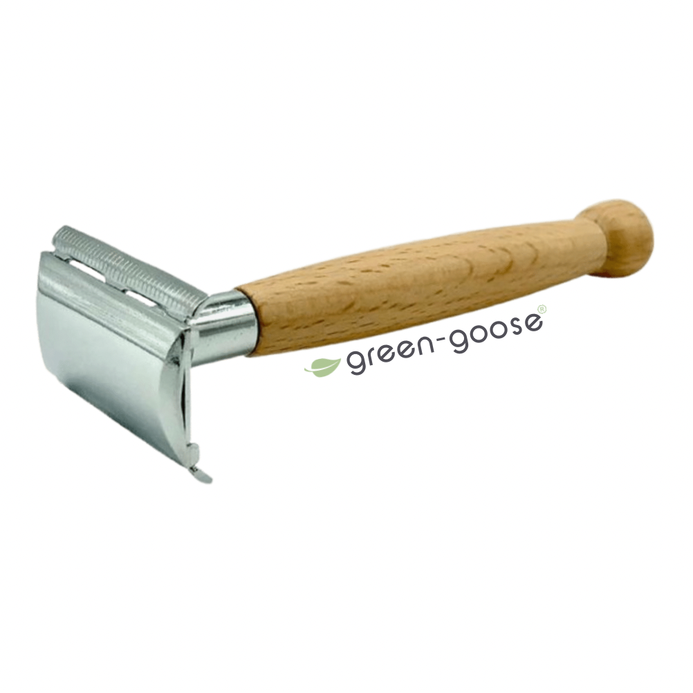 Bamboe scheerset met safety razor, scheerolie en bamboedoekje, 13-delig