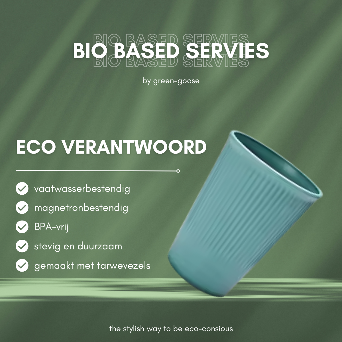Bioplastic serviesset met bestek, 28-delig