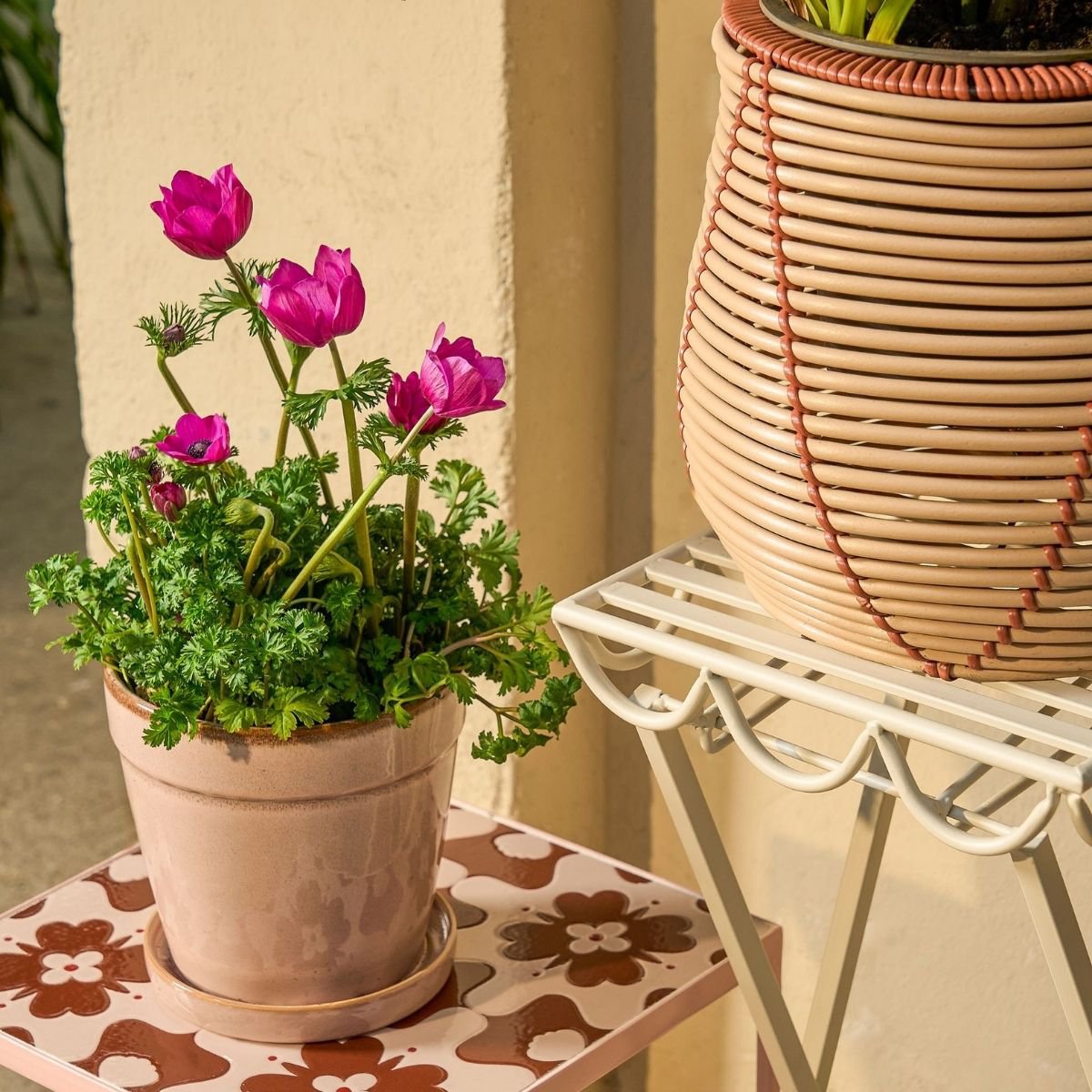 Rosalie planttafel, off-white, 68 × Ø 28 cm