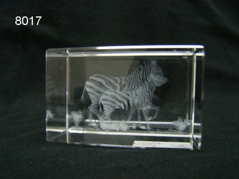 Zebra glasblokje