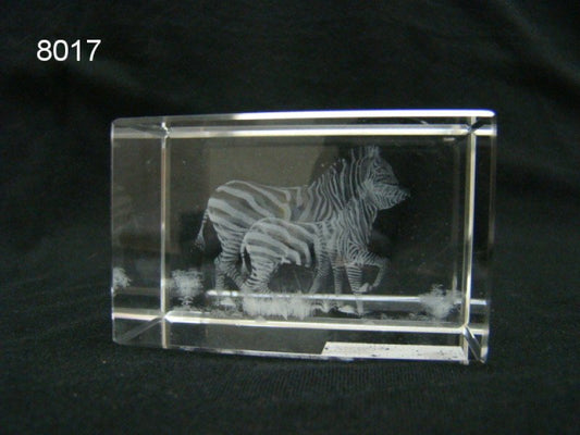 Zebra glasblokje