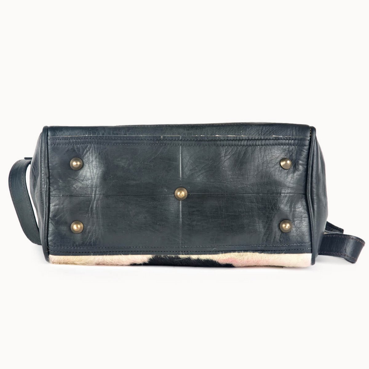 Frou leren handtas met koeienvacht, 30 × 13 × 20 cm
