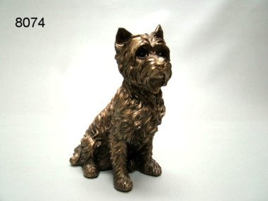 Yorkshire Terrier, bronskleur 16 x 12 cm