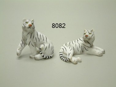 Tijger, wit, 7 cm