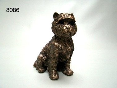 West Highland White Terrier, bronskleur, 15,5 cm