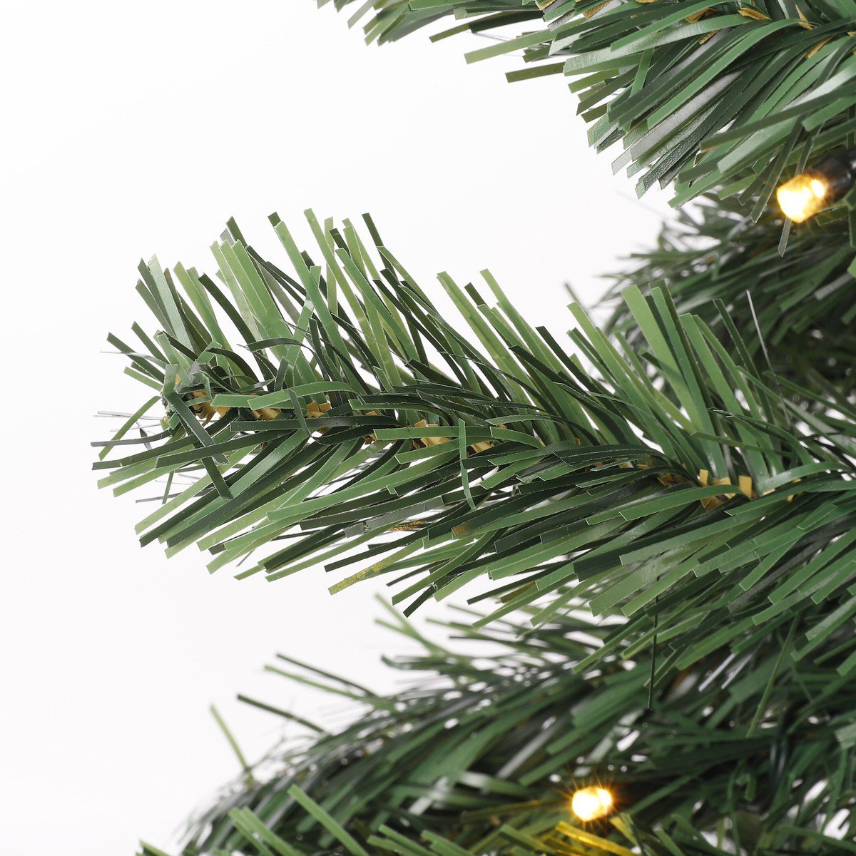 Norton set van 2 kunstkerstbomen en 1 kerstkrans met verlichting, 90 cm, Ø 45 cm