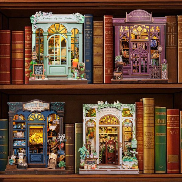 Journey Trace Bookshop miniatuurhuisje, 15,5 × 16 × 18 cm
