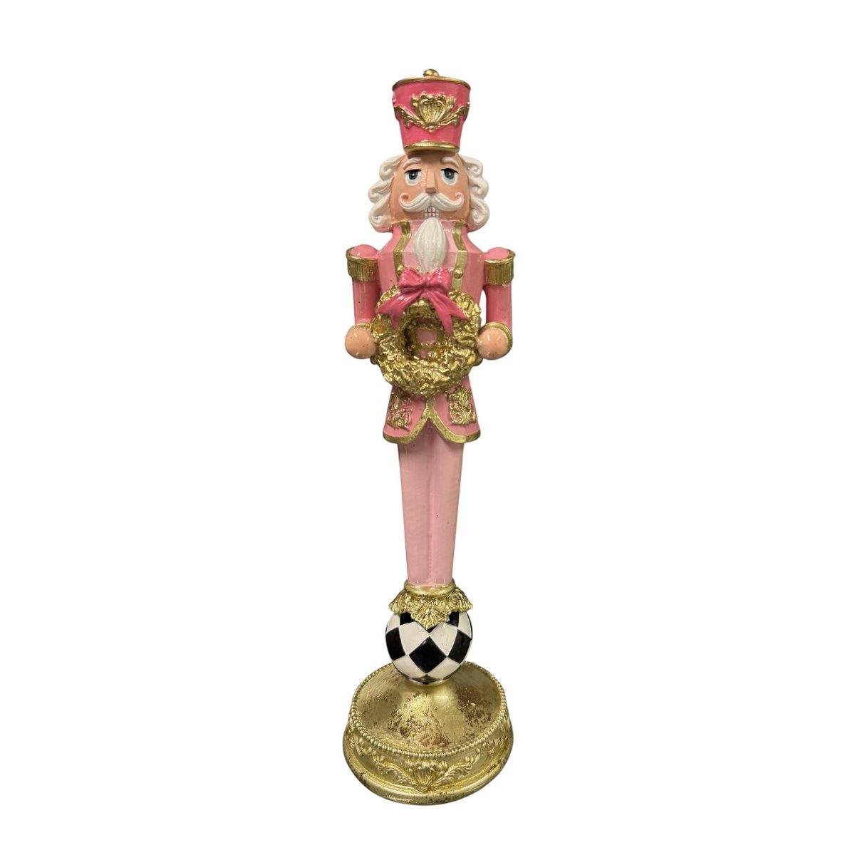 Notenkraker, roze en goud, 31 cm