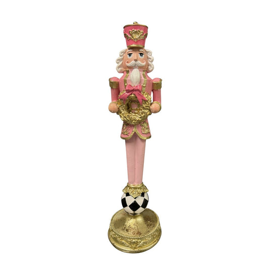 Notenkraker, roze en goud, 31 cm