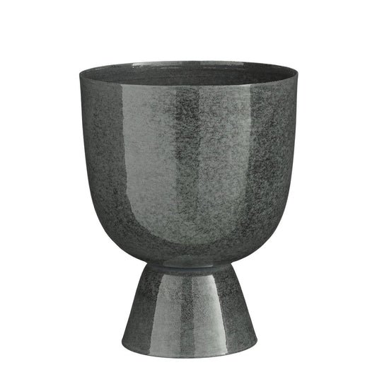 James bloempot op voet, grijs, Ø 22 × 27.5 cm