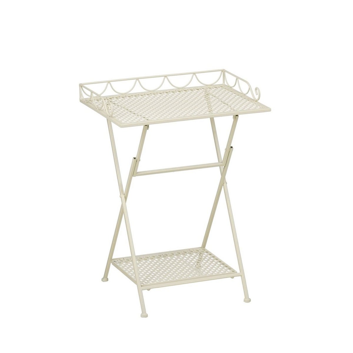 Marseille tuintafel off-white, inklapbaar, 68 cm