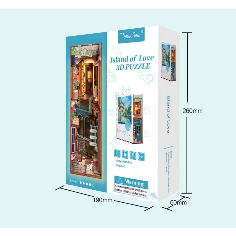 DIY book nook Island of love, 24,5 cm