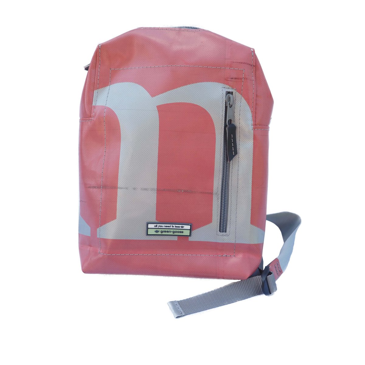 Silnice upcycle rugzak roze/wit, 23 x 8 x 33 cm