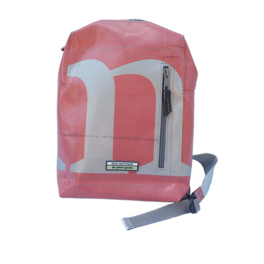 Silnice upcycle rugzak roze/wit, 23 x 8 x 33 cm