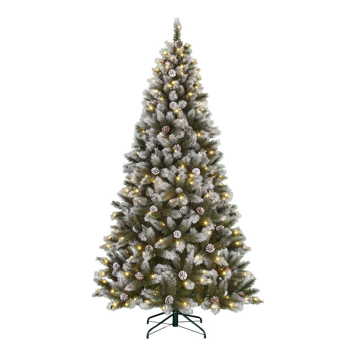Pittsfield kunstkerstboom met verlichting, licht besneeuwd, 185 cm, Ø 102 cm