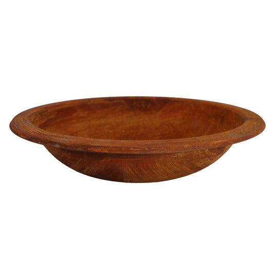 Roestkleurige vintage plantenschaal Ø 36 cm