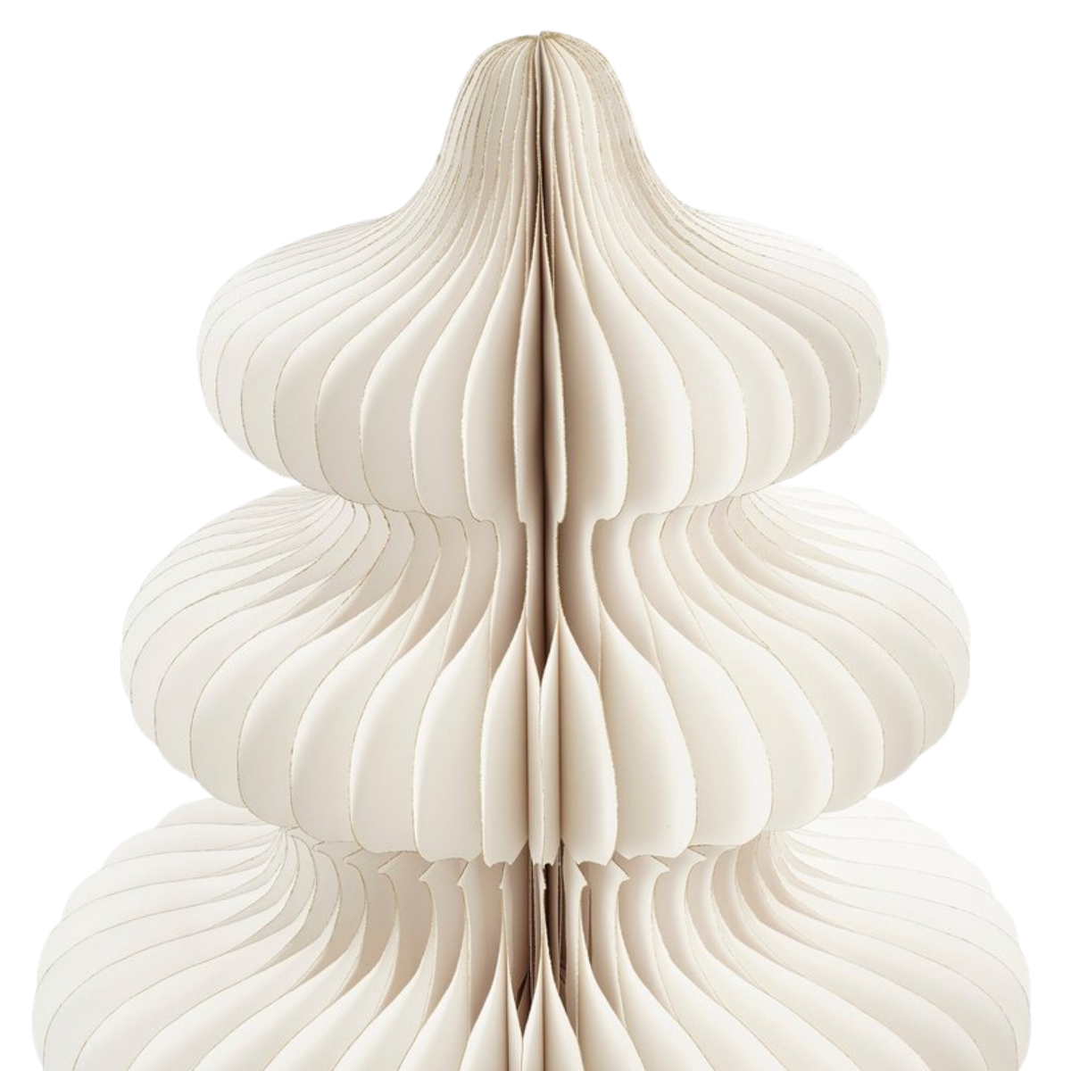 Decoratieve kerstboom van papier, wit, Ø 104 × 152 cm