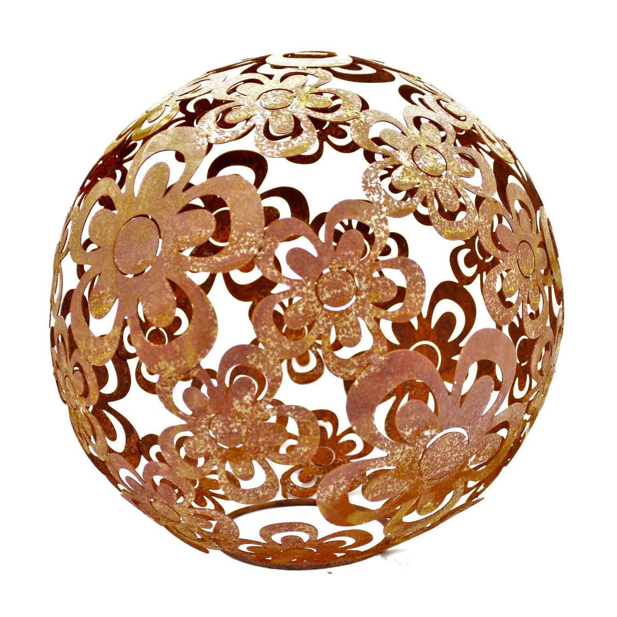 Bloemenbal van roestmetaal, 40 cm