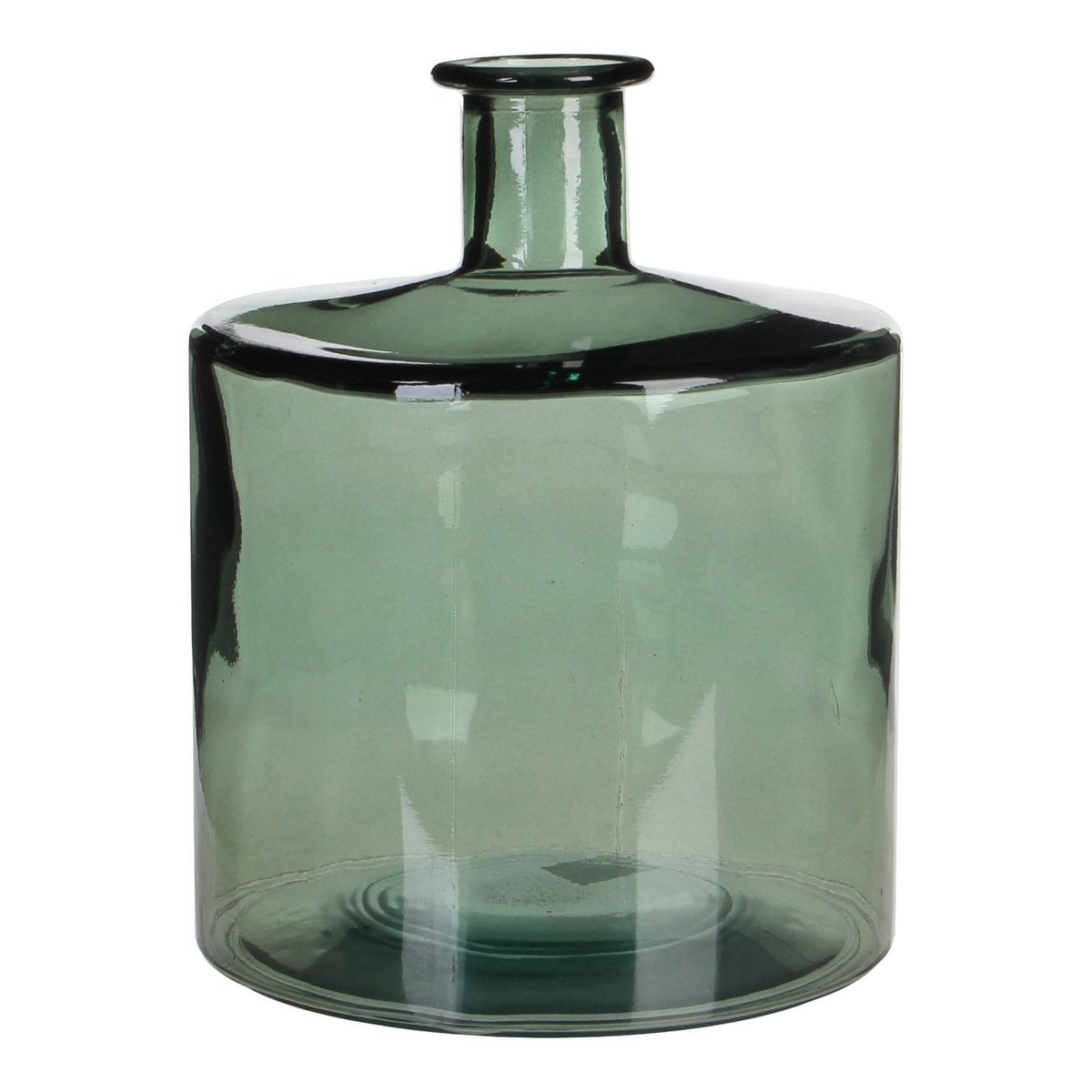 Mica Decorations Guan Flesvaas – Gerecycled Glas Grijsgroen (H26 x Ø21 cm)