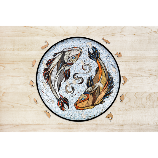 Houten legpuzzel Koi karper S, 20 x 20 cm