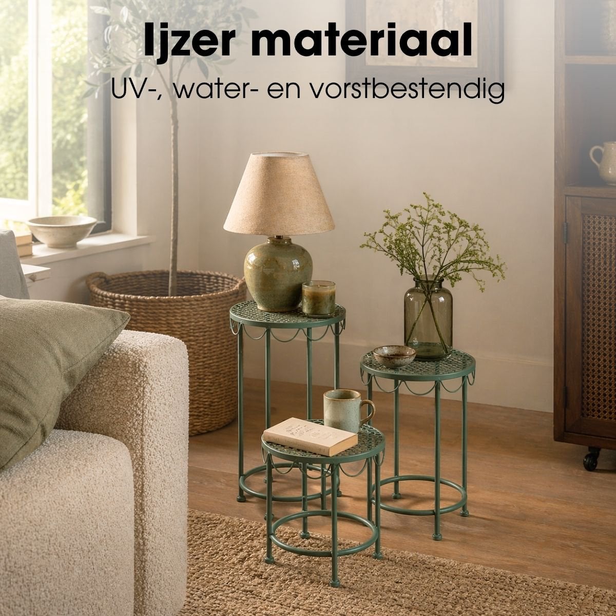 Marseille plantentafels, set van 3, groen