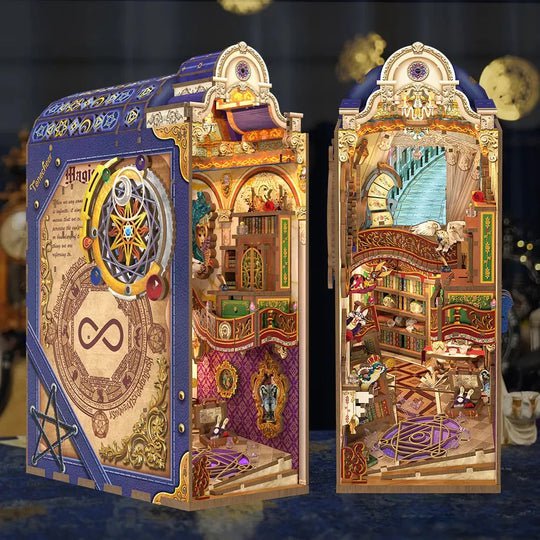 DIY book nook magical library bookend, 28,3 cm