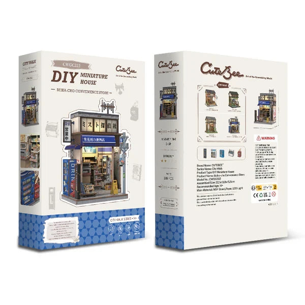 Beika-cho Convenience Store miniatuurhuisje, 15,5 × 13,7 × 22 cm