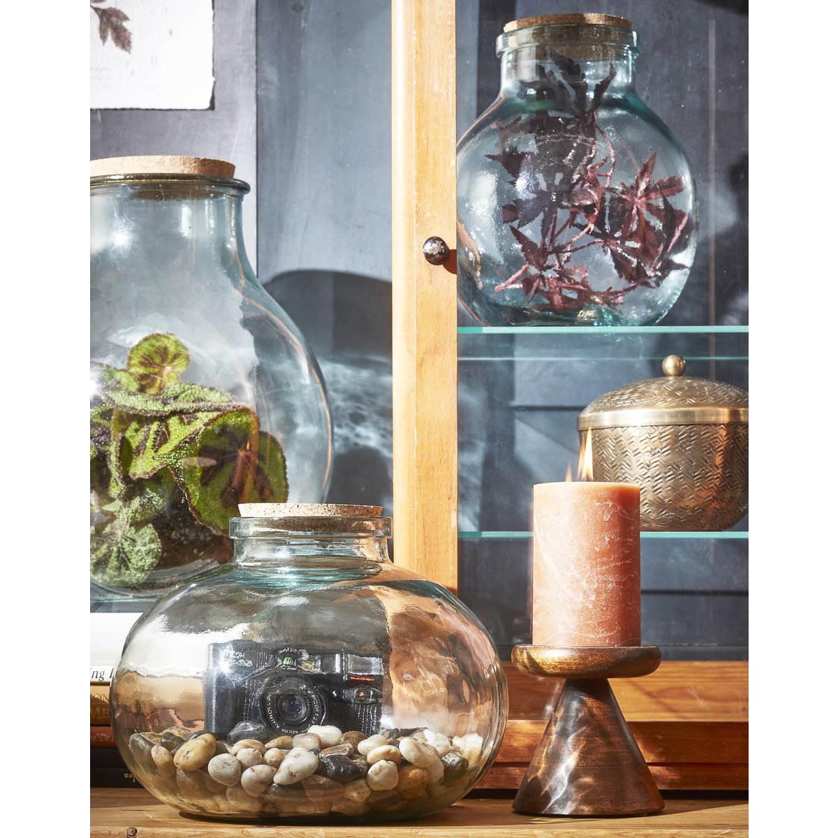 Glazen pot Olly met kurkdeksel 23 x 29 cm