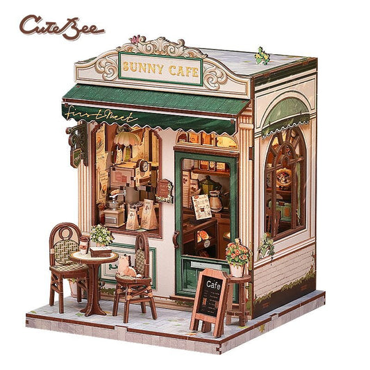 DIY huisje Sunny café, 20,3 cm