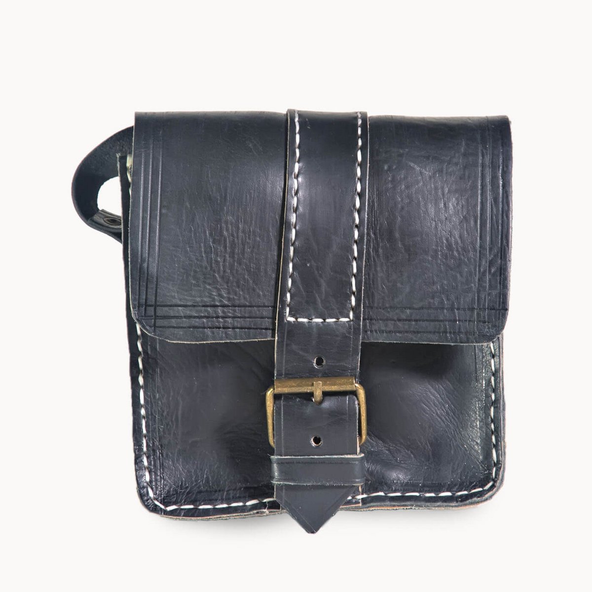 Pico leren tasje, tuigleer, 16 × 6 × 17 cm