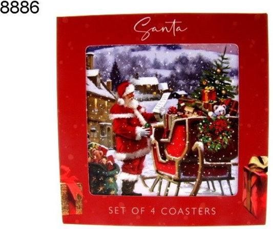 Santa onderzetters Lesser & Pavey, set van 4