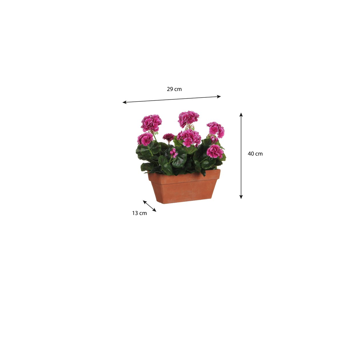 Geranium kunstplant roze, 40 cm