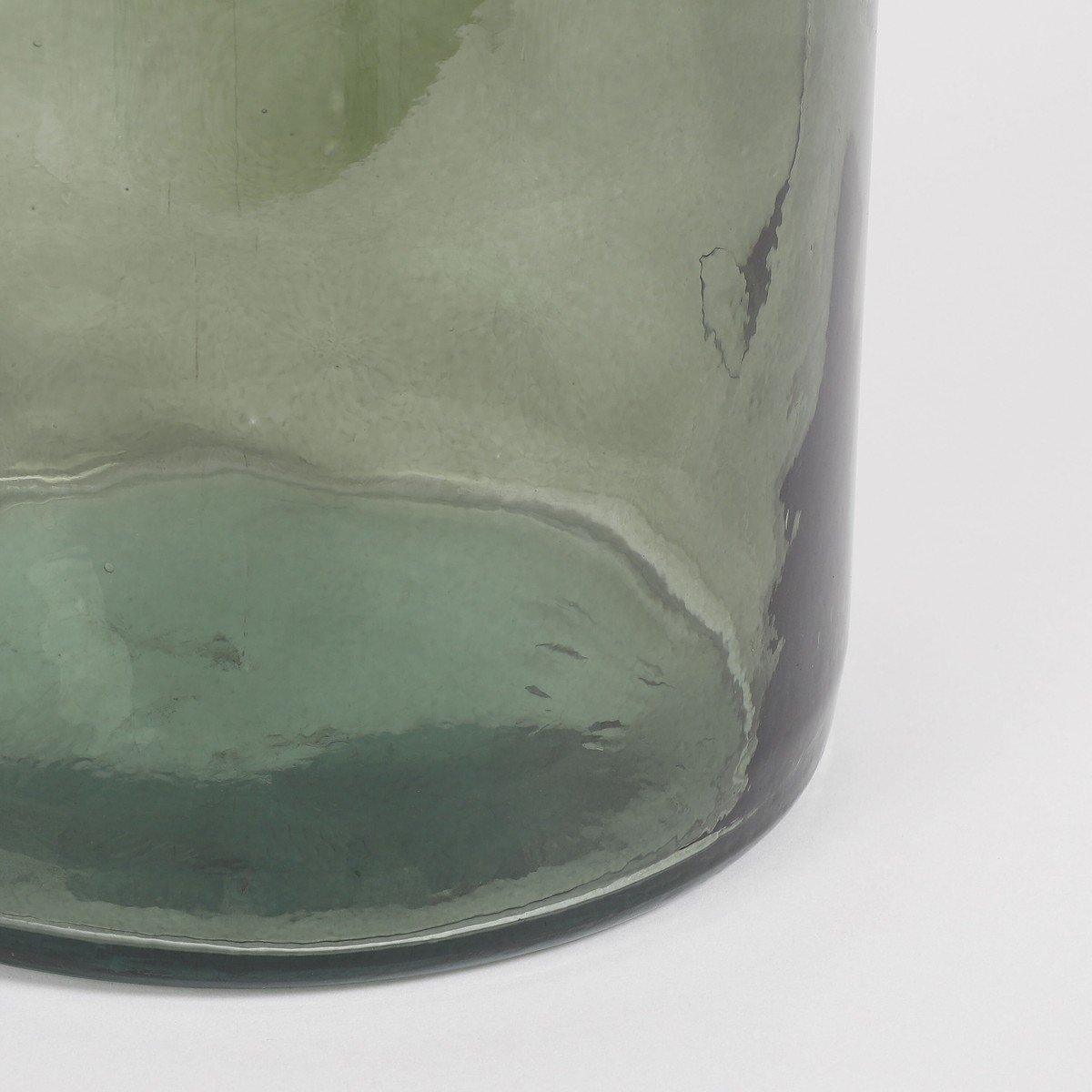 Rioja flesvaas, gerecycled glas, grijsgroen, Ø 18 × 75 cm