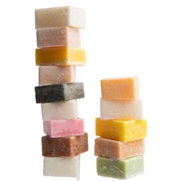 Amberblokjes geschenkset met mangohouten schaaltje en rasp