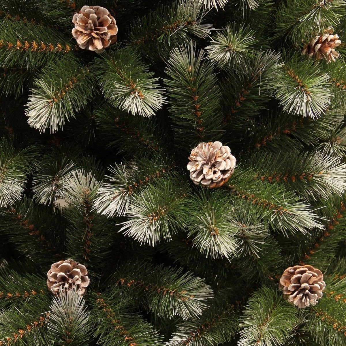 Pittsburgh frosted kunstkerstboom met dennenappels, 185 cm