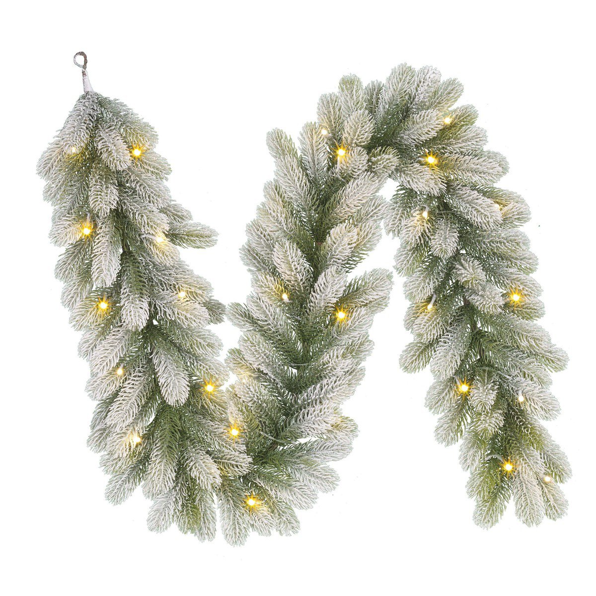 Nagoya licht besneeuwde guirlande met verlichting, 180 cm, Ø 20 cm