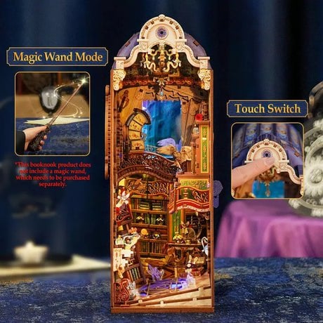 DIY book nook magical library bookend, 28,3 cm