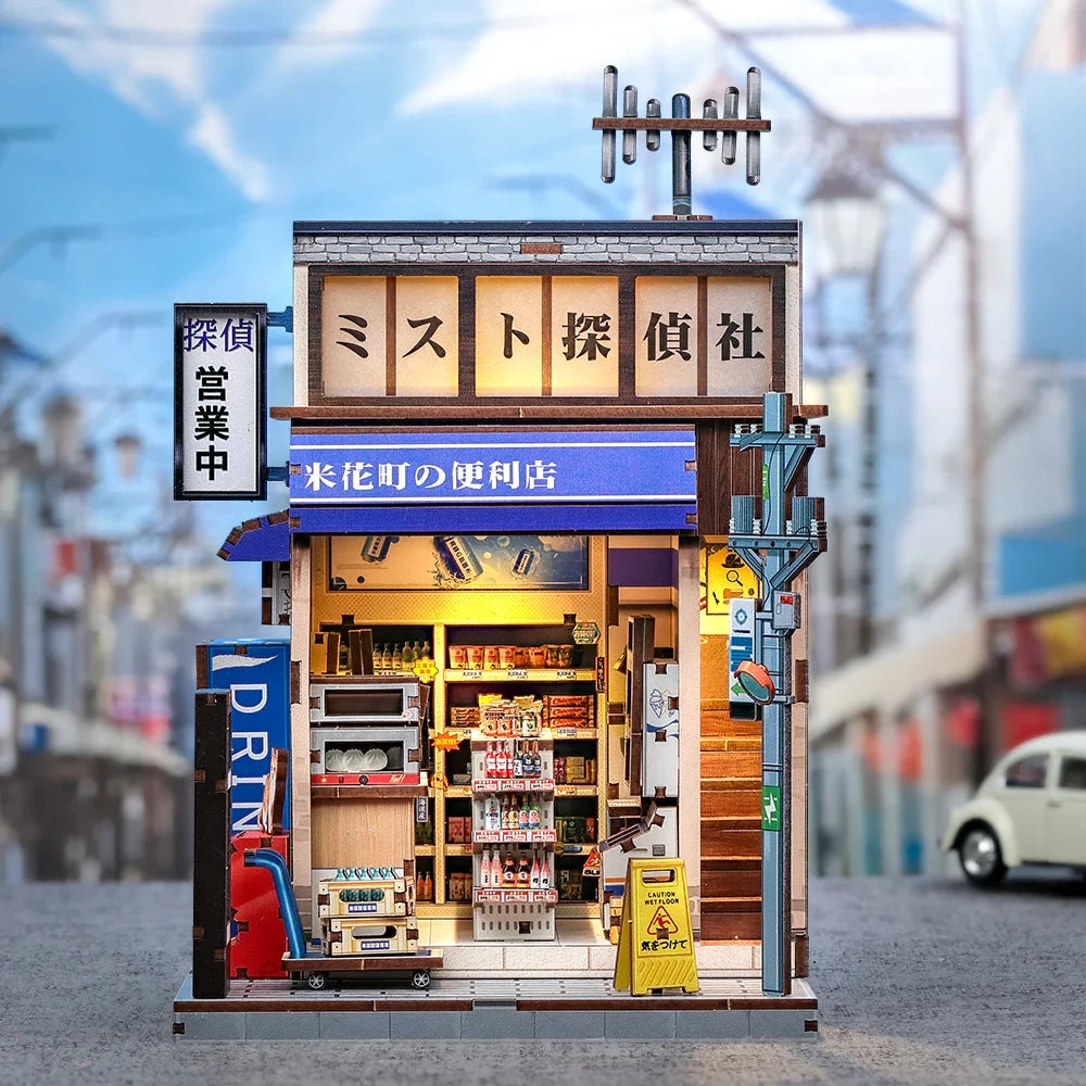 Beika-cho Convenience Store miniatuurhuisje, 15,5 × 13,7 × 22 cm