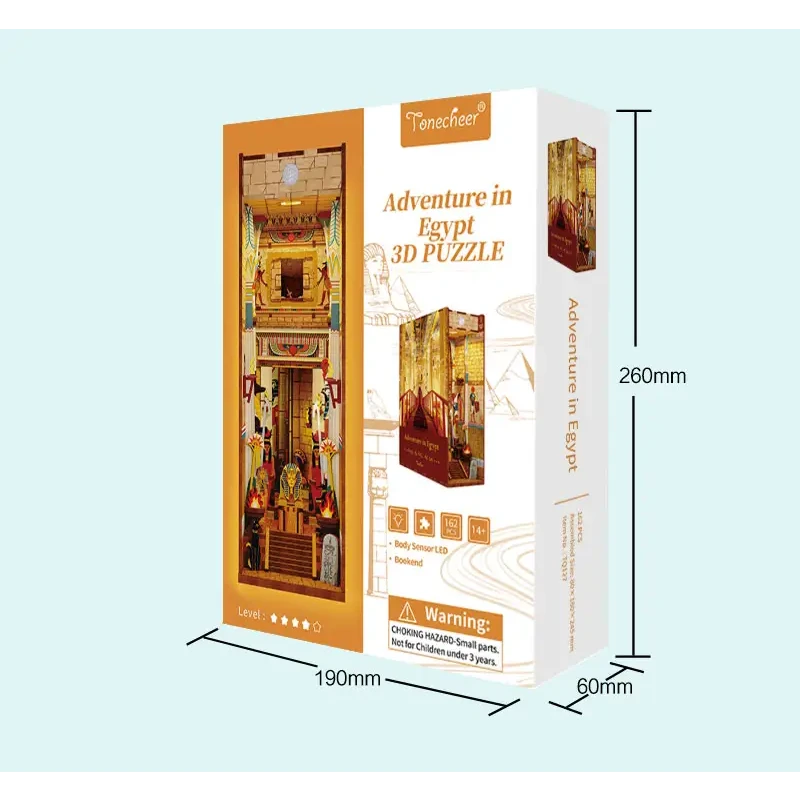 DIY book nook adventure in egypt bookend, 24,5 cm