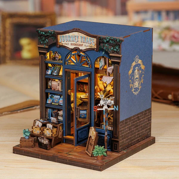 Journey Trace Bookshop miniatuurhuisje, 15,5 × 16 × 18 cm