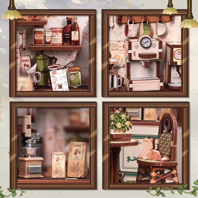 DIY huisje Sunny café, 20,3 cm