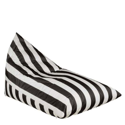 Zitzak Rissy zwart gestreept 140 × 95 × 9,5 cm