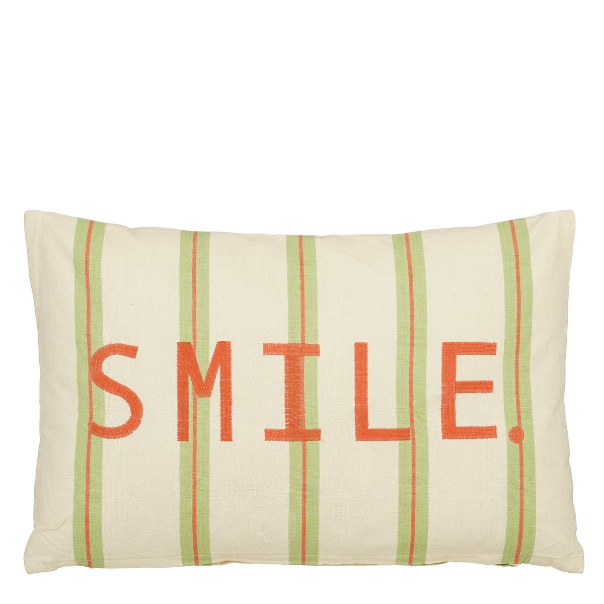 Sierkussen met tekst smile, 55 x 35 cm