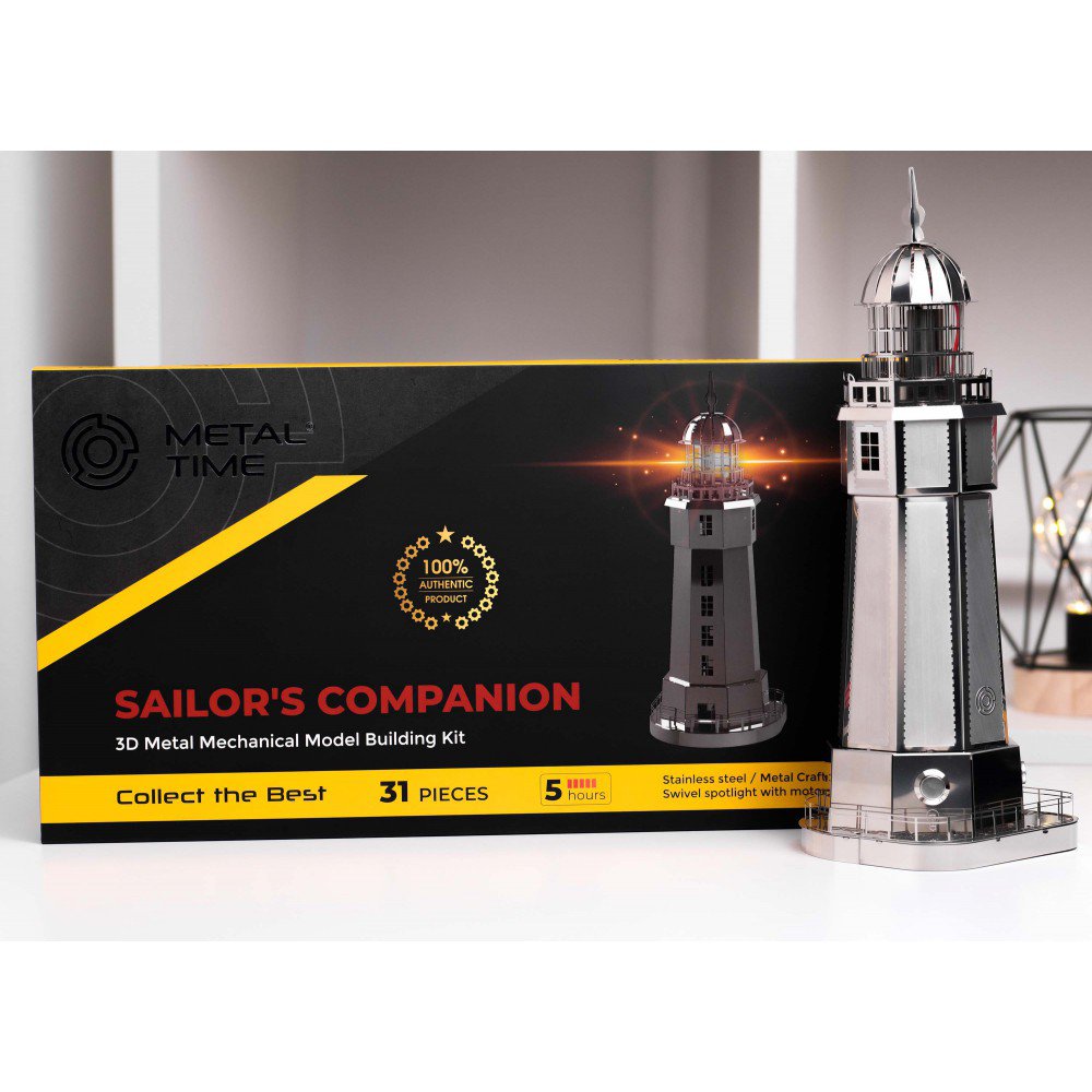 3D metalen bouwpakket Sailors Companion met LED verlichting 25 cm – 31 onderdelen