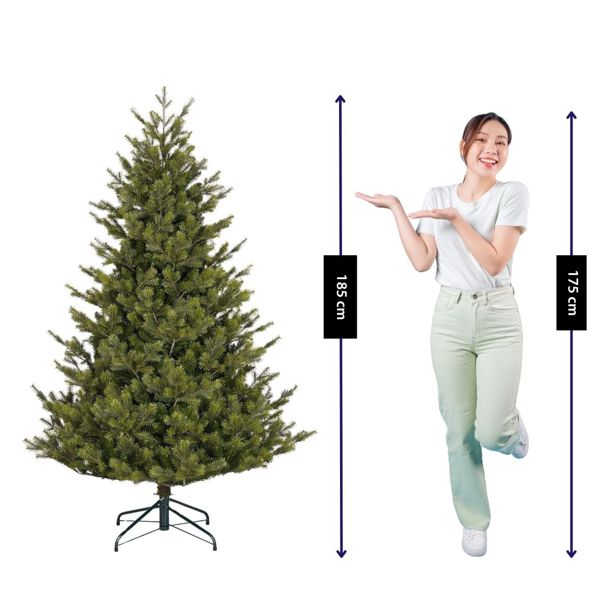 Clive kunstkerstboom, 185 cm, Ø 130 cm