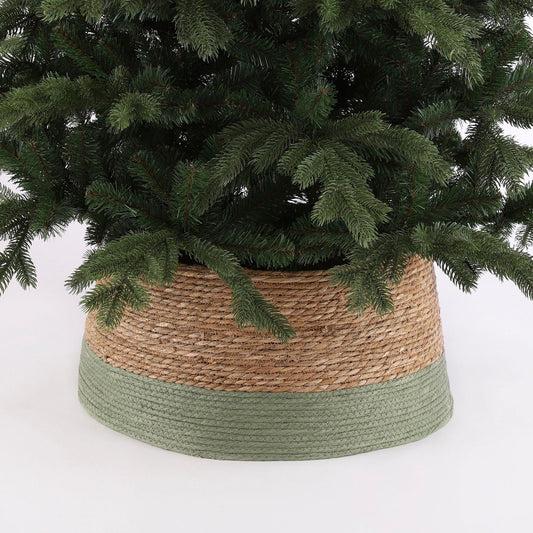 Kerstboomrok van zeegras, groen, 58 cm
