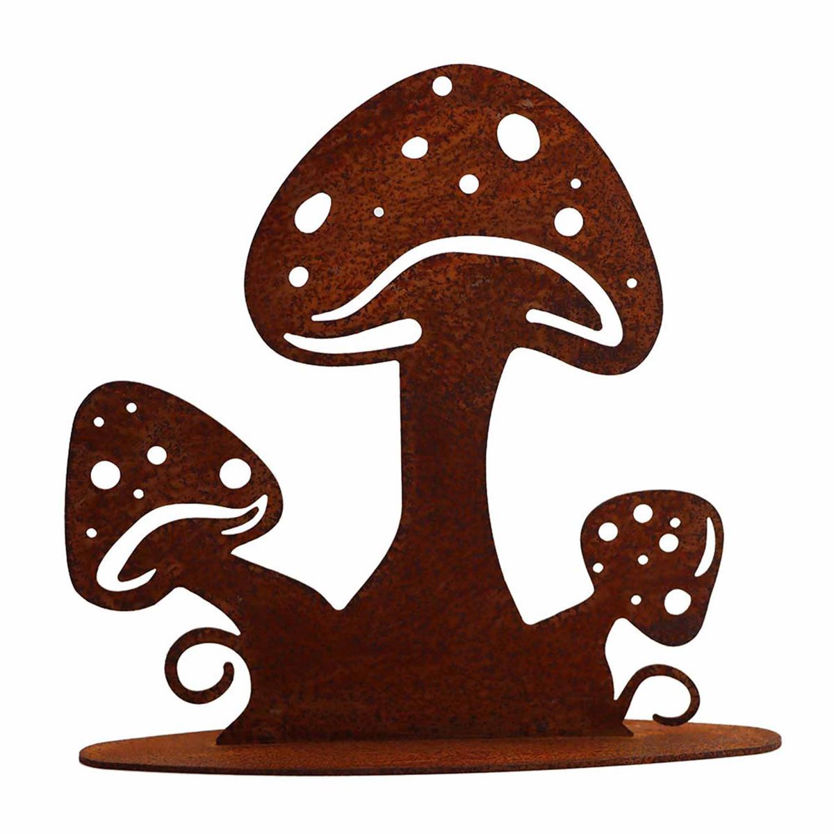 Metalen decoratie paddenstoel, 15 cm